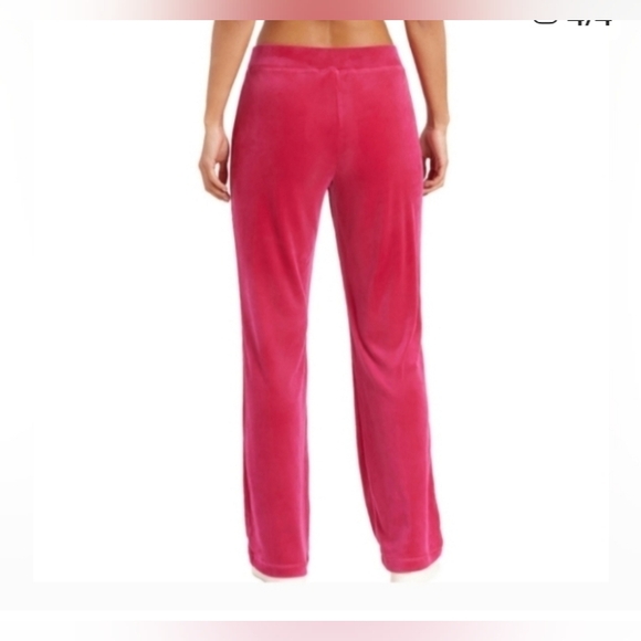 Juicy Couture Pink Velour Track Pants - Picture 4 of 6